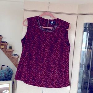 Brand new G by Giuliana leopard blouse